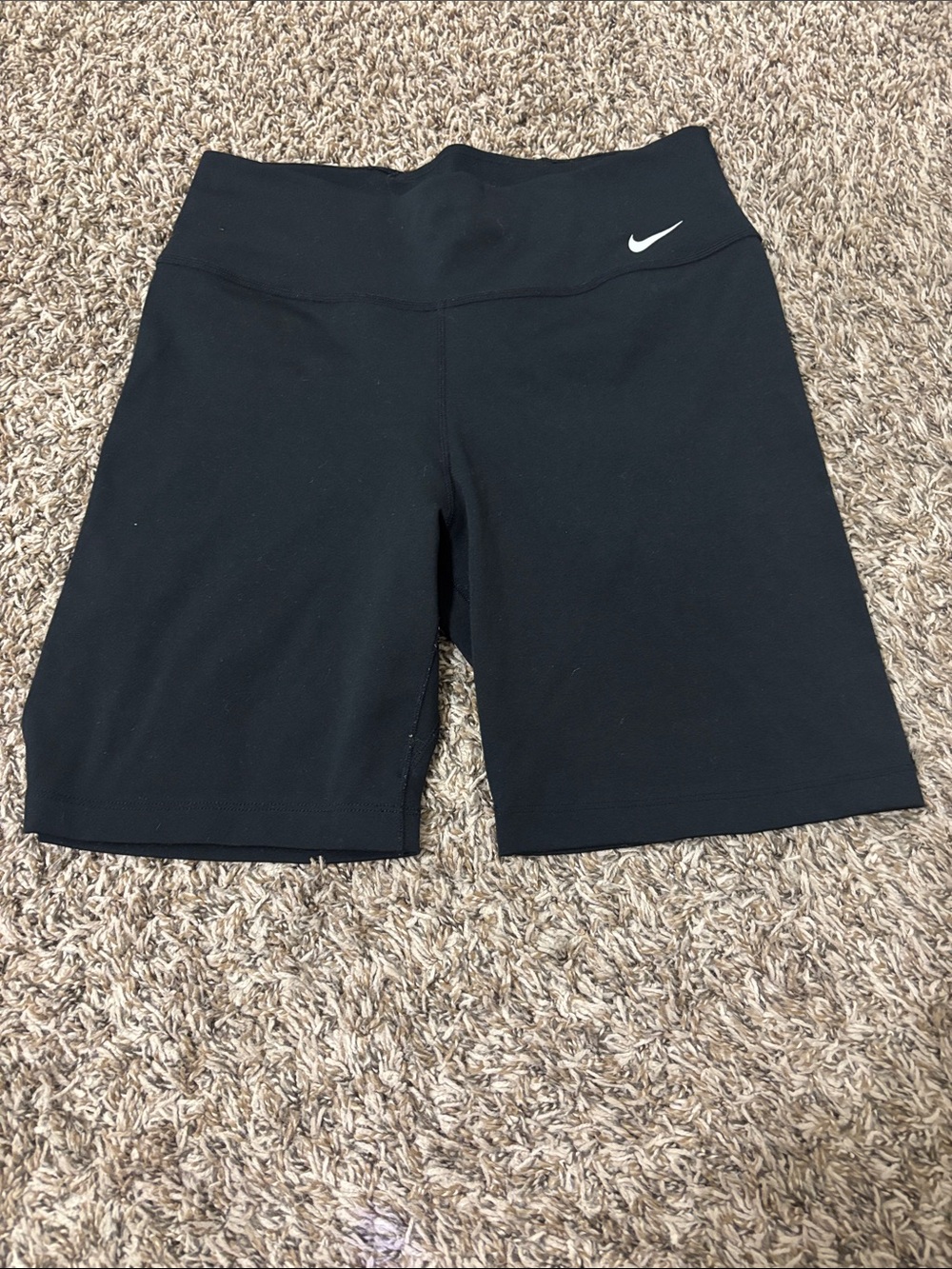 Nike Women's Black High-Rise Bike Shorts with Swoosh